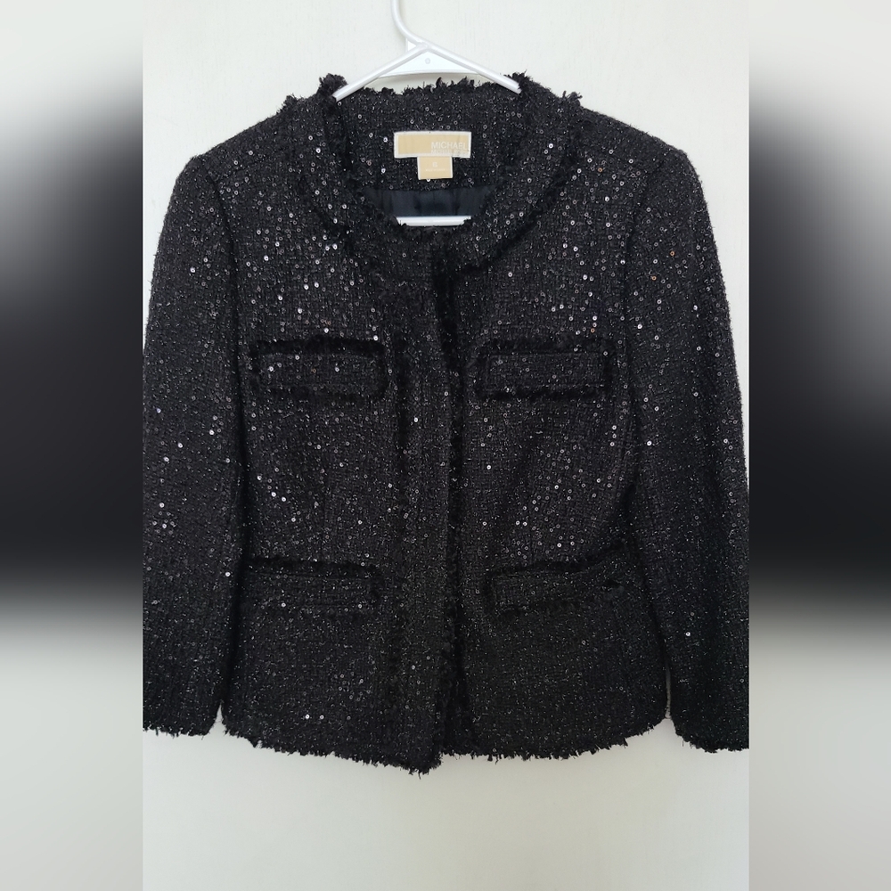 Elegant Black Tweed Jacket